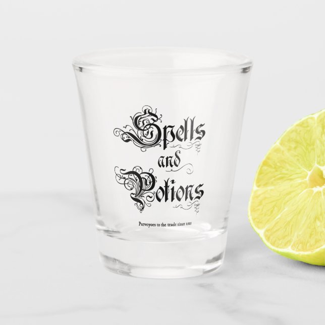 Spells and Potions Shot Glass (Front)