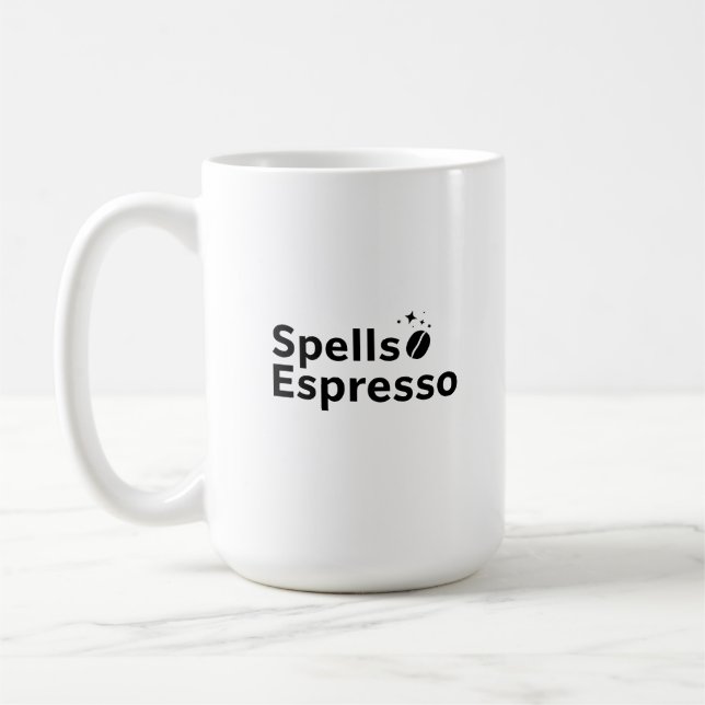 Spells Espresso Coffee Mug (Left)