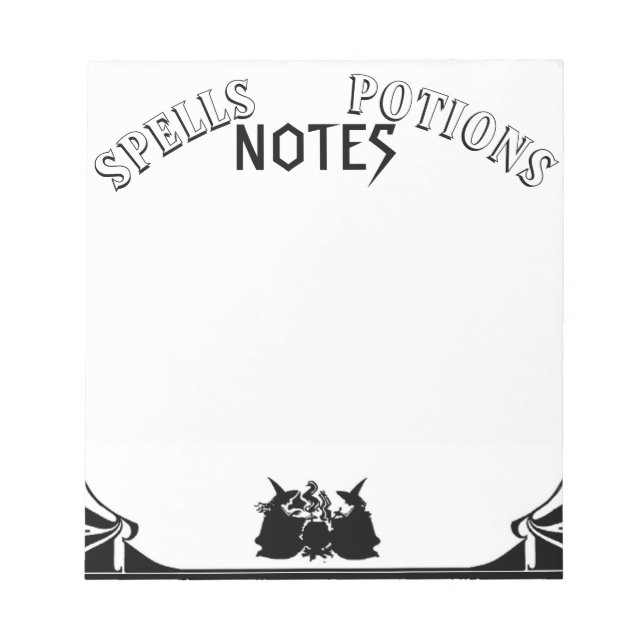 SPELLS, POTIONS AND NOTES! NOTEPAD (Front)