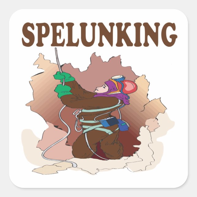 Spelunking 13 square sticker (Front)