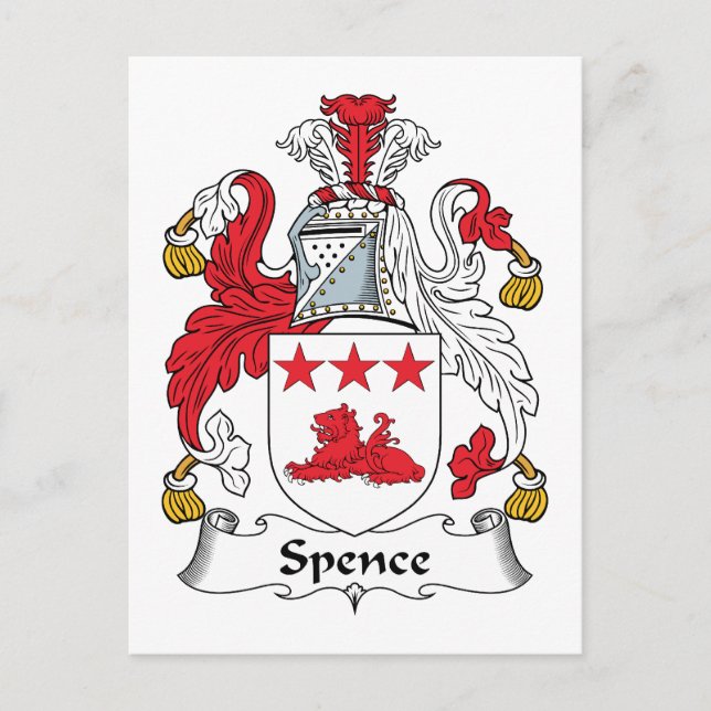 Spence Family Crest Postcard (Front)