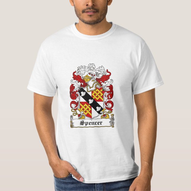 Spencer Family Crest - Spencer Coat of Arms T-Shirt (Front)