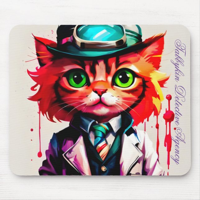 "Spencer" of the Tabbykin Detective Agency  Mouse Mat (Front)