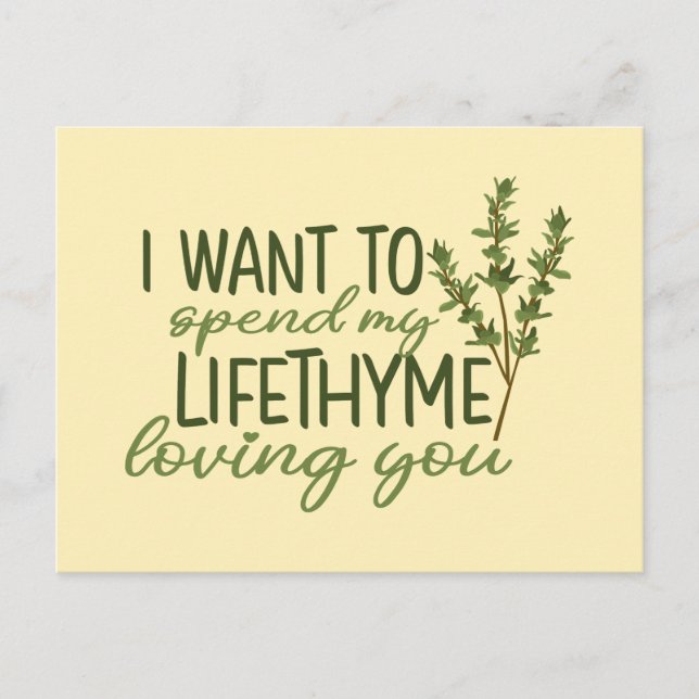 Spend My Lifetime Loving You Funny Valentine's Day Postcard (Front)