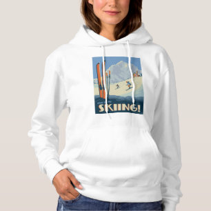 Spend the Day Skiing Vintage Hoodie