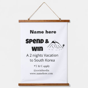 Spend win promotional travel business offer add na hanging tapestry
