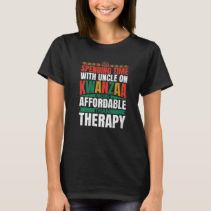 Spending Time With Uncle On Kwanzaa African Graph T-Shirt