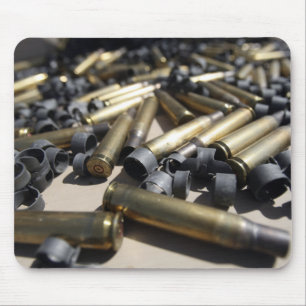 Spent brass and disintegrated links mouse mat