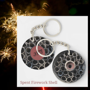 Spent Fireworks Cartridge Pyrotechnic acrylic Key Ring