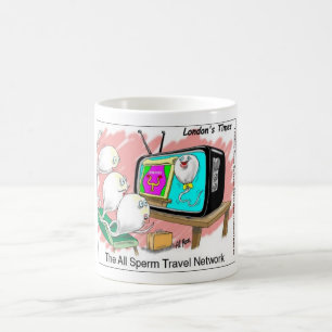 Sperm Travel Network Funny Cards Tees & Gifts Coffee Mug