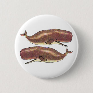 Sperm Whale 6 Cm Round Badge