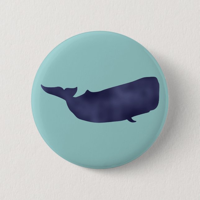 sperm whale 6 cm round badge (Front)