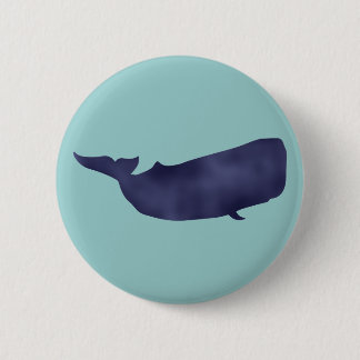 sperm whale 6 cm round badge