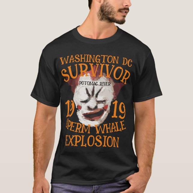 Sperm Whale Explosion Washington DC 1919 T-Shirt (Front)