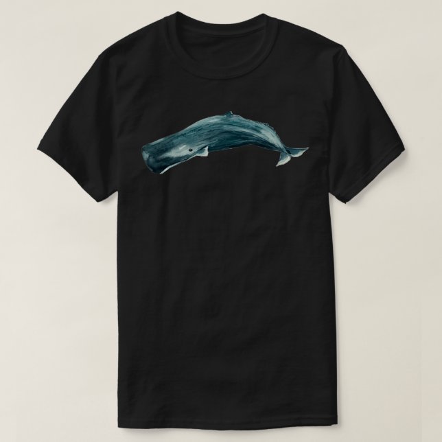 Sperm whale watercolor 1 T-Shirt (Design Front)