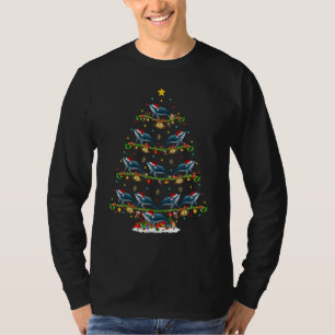 Sperm Whale Xmas Santa Sperm Whale Christmas Tre T-Shirt