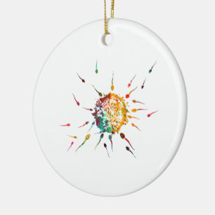 Sperms and Egg Ceramic Tree Decoration