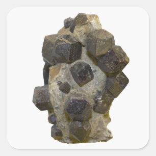 Spessartite in Matrix Square Sticker