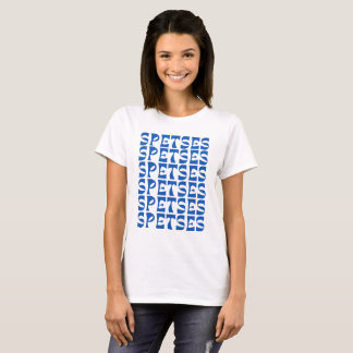 SPETSES Blue Text Pattern T-Shirt