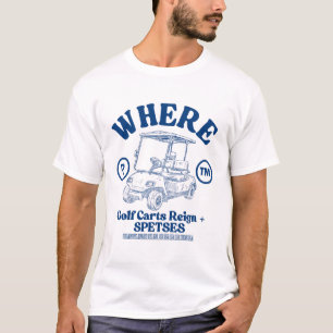 Spetses golf carts reign (Greece) T-Shirt