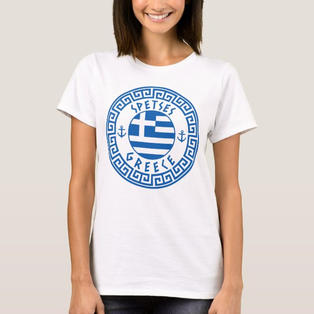 Spetses, Greece Flag Women's T-Shirt (Front)