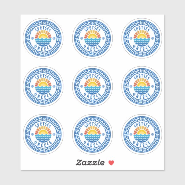 Spetses Island, Greece Multiple Pack Sticker (Sheet)