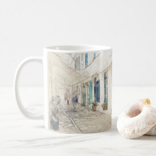 Spetses traditionally Greek streets, Greece Coffee Mug