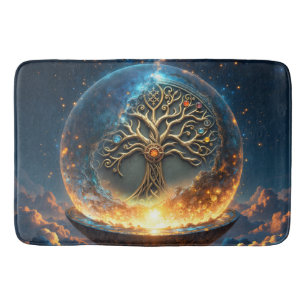 Sphere of Life – The Golden World Tree. Bath Mat