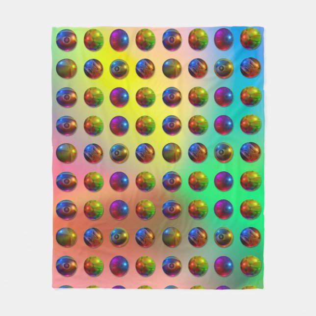 Spheres Pattern Fleece Blanket (Front)
