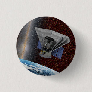 SPHEREx Galaxy Hunter Spacecraft 3 Cm Round Badge