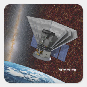 SPHEREx Galaxy Hunter Spacecraft Square Sticker