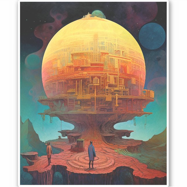 Spherical City Surreal Landscape Art (Front)