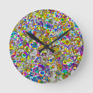 Spheroids Style Organic Design Orbs Round Clock