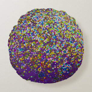 Spheroids Style Organic Design Orbs  Round Cushion