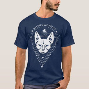 Sphin Cat Mom Bastet Goth Sphyn Geometry Cat Daddy T-Shirt