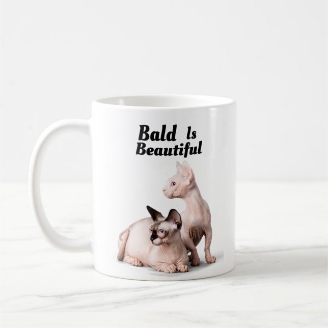 Sphinx Cat- Bald Is Beautiful Coffee Mug (Left)