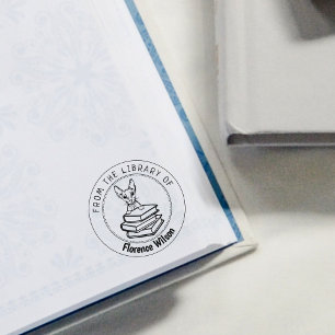 Sphinx Cat, Book From the Library Of  Rubber Stamp