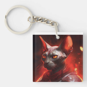 Sphinx Cat Warrior From Another Galaxy Key Ring