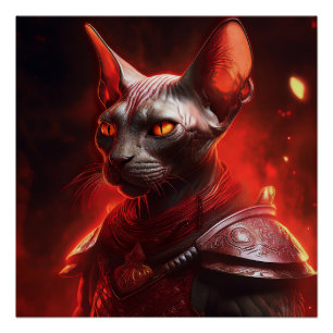 Sphinx Cat Warrior From Another Galaxy Poster