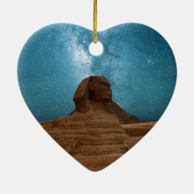 Sphinx: Egypt Ceramic Tree Decoration (Back)