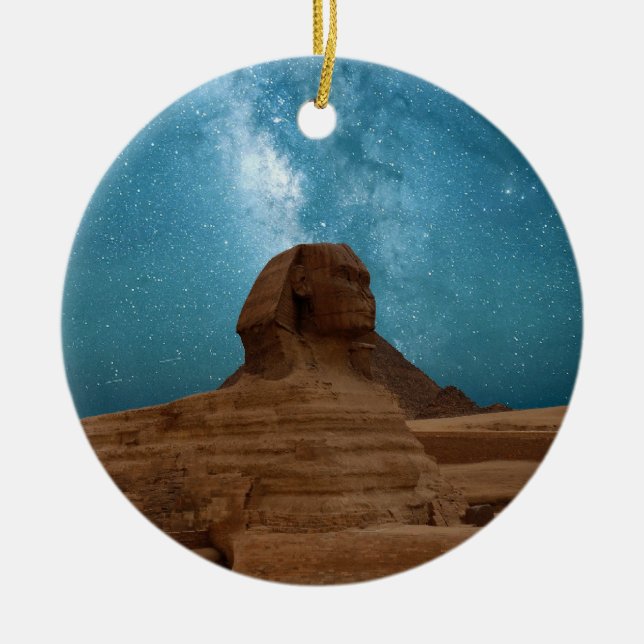 Sphinx: Egypt Ceramic Tree Decoration (Front)