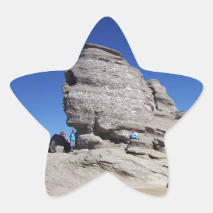 Sphinx from Bucegi Mts, Romania cool megalith Star Sticker