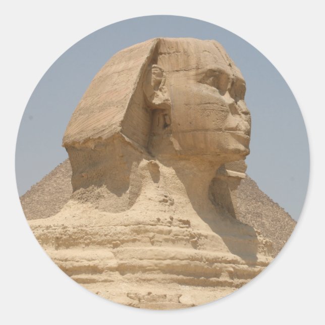 sphinx giza classic round sticker (Front)