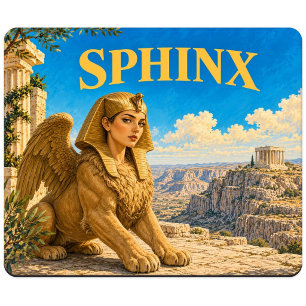 Sphinx, Gothic Fantasy Monster Mouse Mat