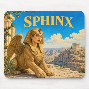 Sphinx, Gothic Fantasy Monster Mouse Mat