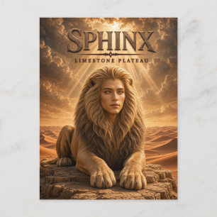 Sphinx Limestone Plateau Dark Cinema Postcard