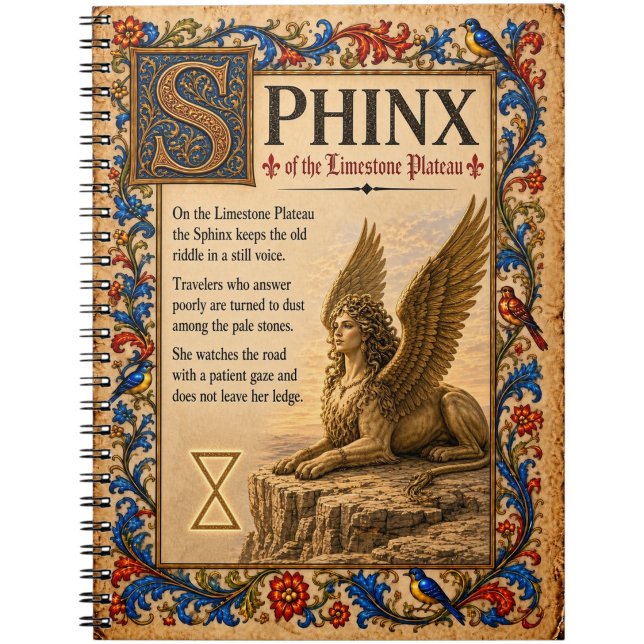 Sphinx, Mediaeval Bestiary Art Notebook (Creator Uploaded)