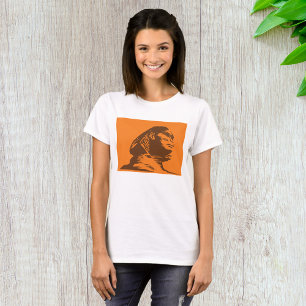 Sphinx Mythical Creature On Orange T-Shirt