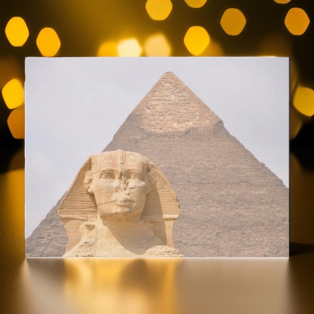Sphinx Pyramids Antient Egypt Khufu Pharoah  Postcard (Creator Uploaded)