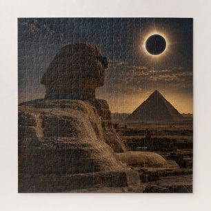 Sphinx Staring at a Total Solar Eclipse Jigsaw Puzzle